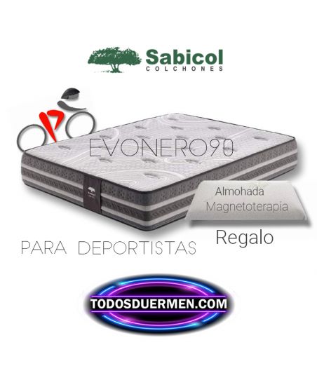 Colchón Viscoelástico EvoNero90  para Deportistas Sabicol Todosduermen.com