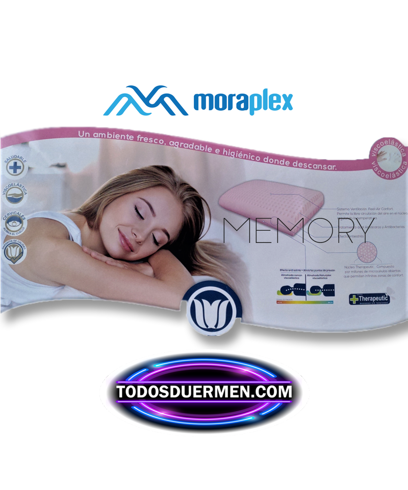 Almohada Viscoelástica Mémory Terapeutica Cervical Moraplex TodosDuermen Todas las Medidas-Almohadas-Todos Duermen