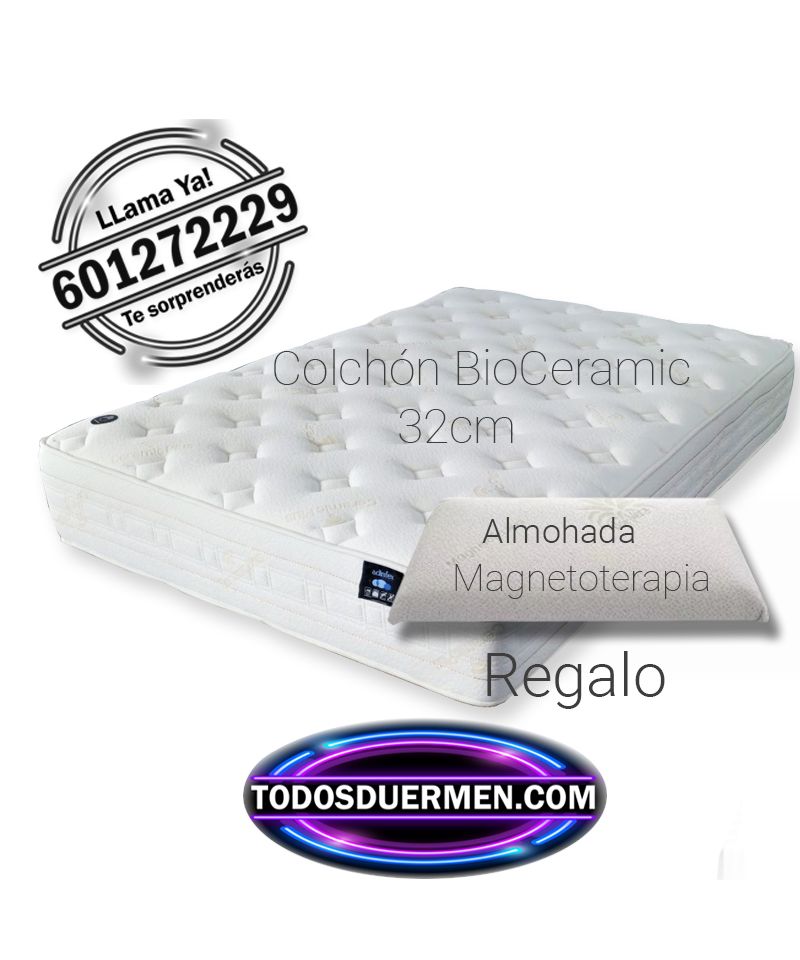 Pack Colchón Viscoelástico Bio Ceramic 32 Cm Más Canapé Abatible Viscoelástico Envío Gratis-Inicio-Todos Duermen