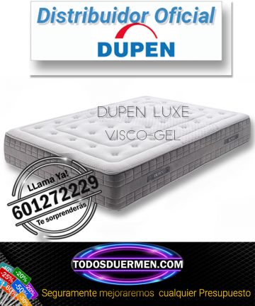 Colchón  Visco Gel Dupen Luxe Distribuidor Oficial Dupen TodosDuermen.com