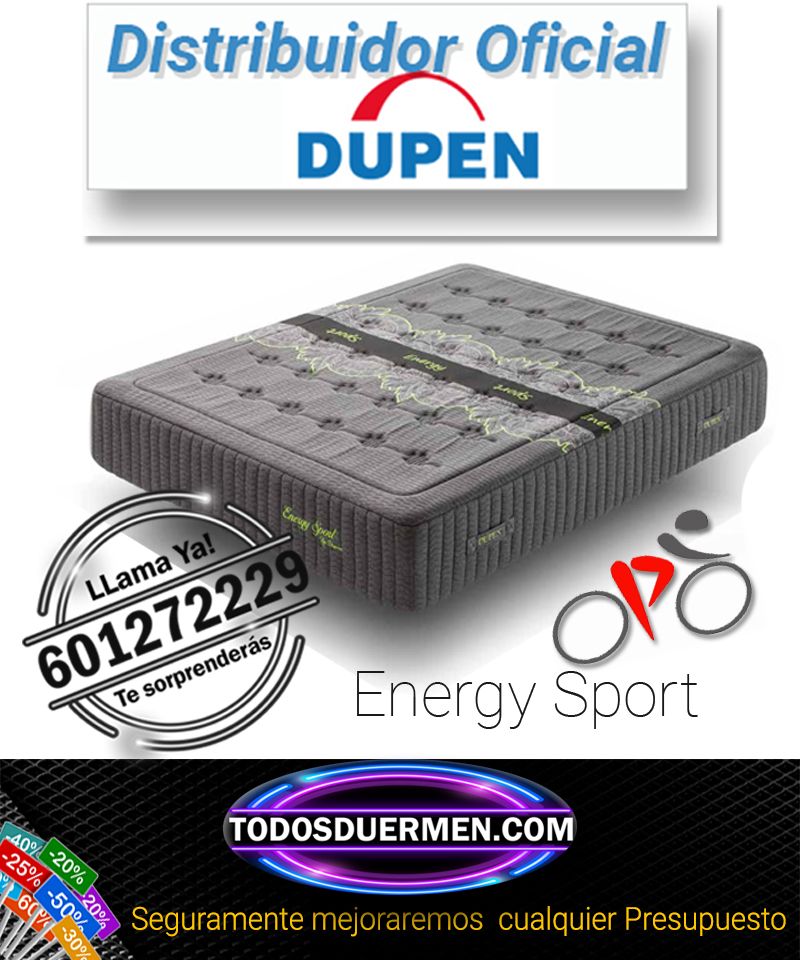 Colchón Muelles Ensacados Energy Sport Distribuidor oficial Dupen TodosDuermen.com
