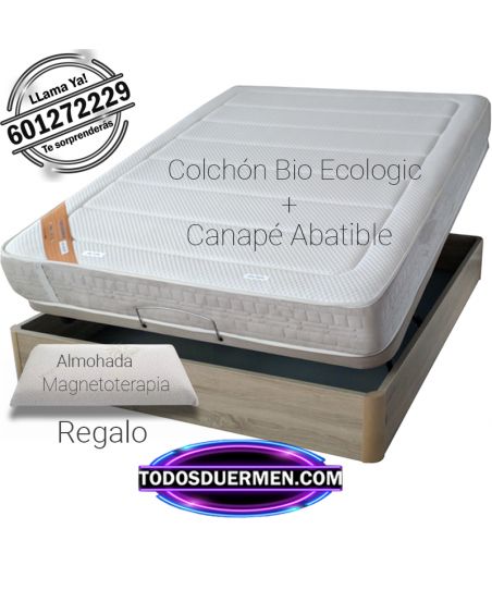 Colchón Bio Ecologic Con Canapé Abatible Transpirable Ecológico