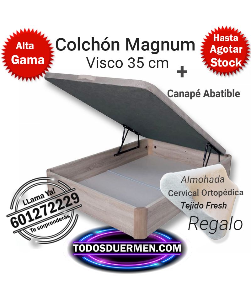 Colchón Magnum 35 Cm Altura Viscoelástico Con Canapé Abatible TodosDuermen.com-Inicio-Todos Duermen