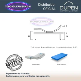 Cama Articulada Eléctrica Dupen R-93 - Todosduermen.com