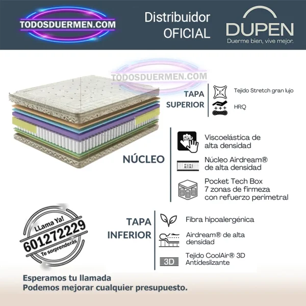 Colchones de Muelles Ensacados Palazzo Dupen 31 cm - Grandioso - Imagen 5