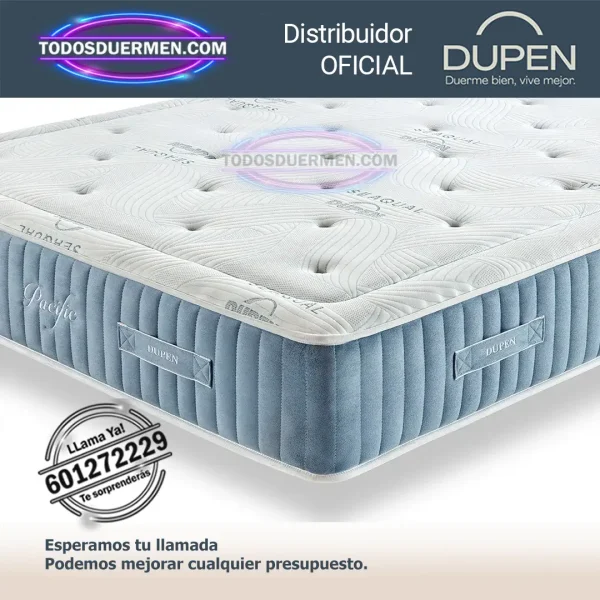 Colchones de Muelles Ensacados Pacific Seaqual Dupen 30 cm con canape abatible - Espléndido - Imagen 4