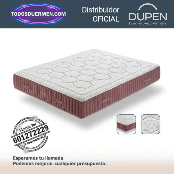 Colchones de Muelles Ensacados Ionic Balance Dupen 30 cm, grafeno, turmalina y almohada Monic de regalo