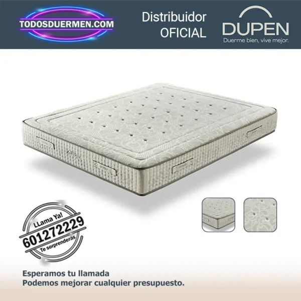 Colchones de Muelles Ensacados X-Firm Dupen 26 cm, ideal para espalda y deportistas, con almohada Monic de regalo