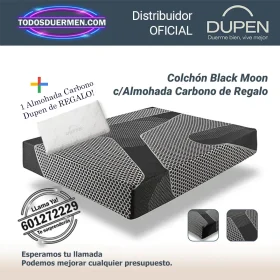 Colchones de muelles ensacados black moon dupen 28 cm con viscoenergética Energex y tejido premium Black Edition