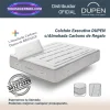 Colchones de muelles ensacados Executive Dupen 33 cm, ideal para parejas, con doble cara, lana y algodón