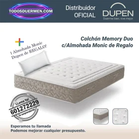 Colchones Viscoelasticos Memory Duo Dupen 32 cm, ccon visco-grafeno y almohada monic dupen de regalo