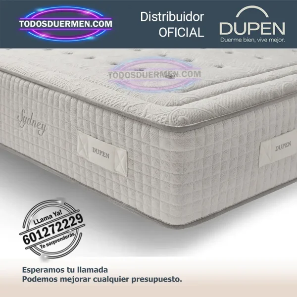 Colchón de Muelles Ensacados Dupen Sydney Alta Gama - Todosduermen.com