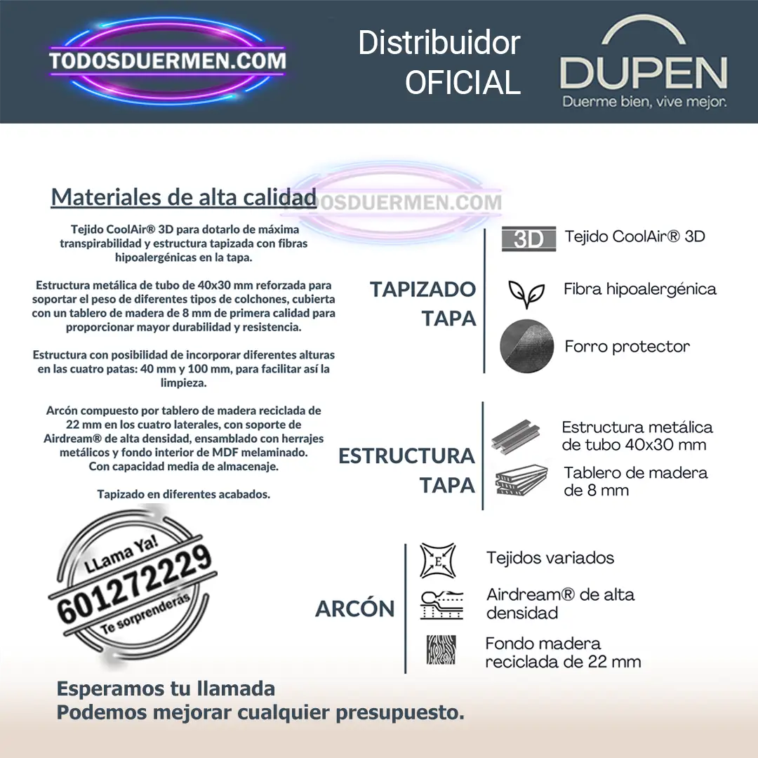 Canapé Abatible Dupen Alcalá - Todosduermen.com