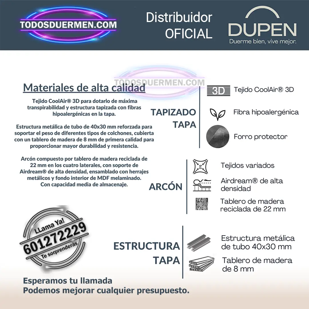 Canapé Abatible Dupen Sevilla - Todosduermen.com
