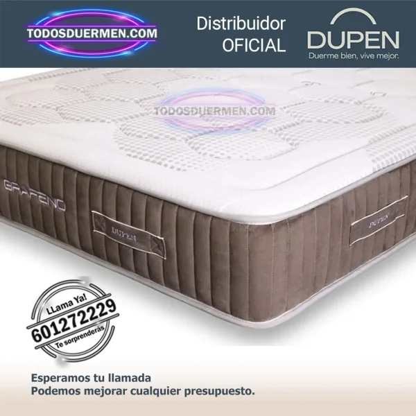 Colchones Viscoelasticos Dupen Grafeno 28 cm - Vibrante - Imagen 4