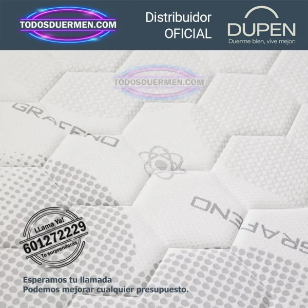 Colchones Viscoelasticos Dupen Grafeno 28 cm - Vibrante - Imagen 5