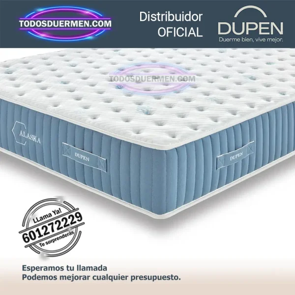 Colchones Viscoelasticos Alaska Dupen 28 cm con canape abatible - Renovado - Imagen 5