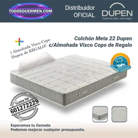 colchones viscoelasticos Meta 22 Dupen con almohada visco copo de regalo