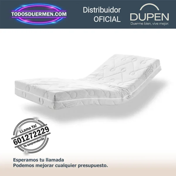 Colchones de Látex Antistress Dupen 20 cm - Mágico, firmeza media, ideal para camas articuladas