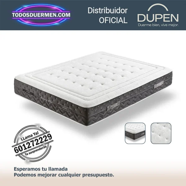 Colchones Viscoelasticos Memory Plus Dupen 28 cm, con viscografeno y almohada de regalo