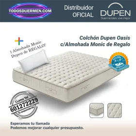 Colchones Viscoelasticos Oasis Dupen 25 cm, con regalo de almohada Monic de regalo