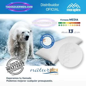 Almohada Cervical ClimaCool de Moraplex con tecnología transpirable y soporte ergonómico para un descanso fresco y saludable.