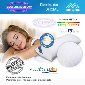 Almohada Cervical Memory de Moraplex con efecto memoria y diseño ergonómico para soporte cervical y descanso adaptativo.