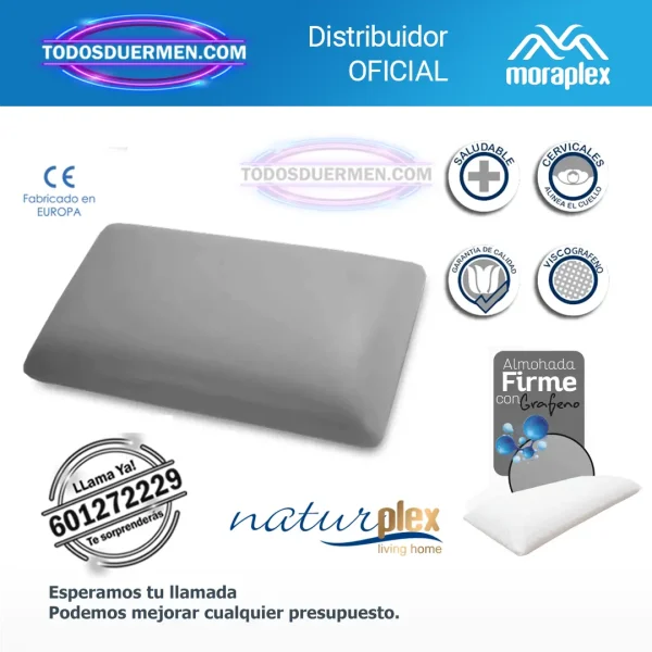 Almohada ViscoFresh de Moraplex con tecnología transpirable y diseño ergonómico para un descanso fresco y confortable.