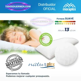 Almohada ViscoSoja de Moraplex hecha con materiales ecológicos, soporte ergonómico y frescura natural para un descanso saludable.
