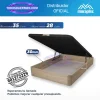 Canapé abatible Forte de Moraplex con diseño moderno, sistema de apertura hidráulica y gran capacidad de almacenaje, ideal para dormitorios.