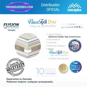 Colchon Viscoelástico + HR Moraplex Denver Exylon - Todosduermen.com