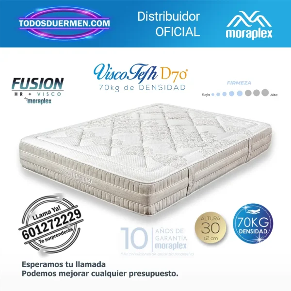 Colchón Viscoelástico + HR Moraplex SleepMemory D70