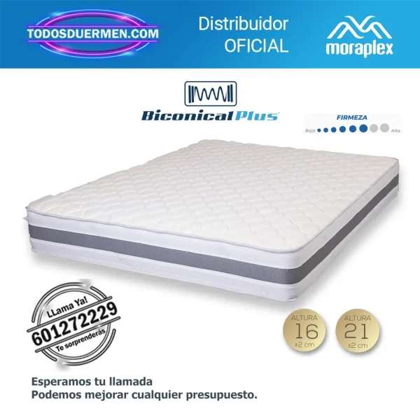 Colchón de Muelles Bicónicos Moraplex Superclass - Todosduermen.com