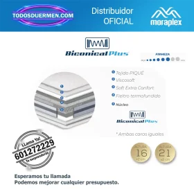 Colchón de Muelles Bicónicos Moraplex Superclass - Todosduermen.com