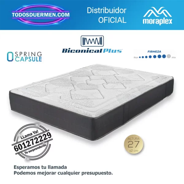 Colchón de Muelles Bicónicos Moraplex Venecia 3.0 - Todosduermen.com — Distribuidores Oficiales Moraplex