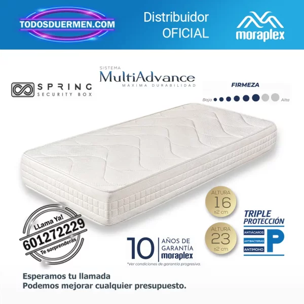 Colchón Muelles Esacados Moraplex Energy 3.0 - Todosduermen.com — Distribuidores Oficiales Moraplex