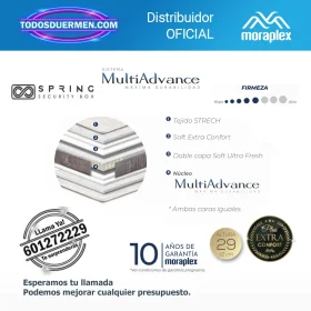Colchón de Muelles Ensacados Moraplex Ergoplus DS - Todosduermen.com