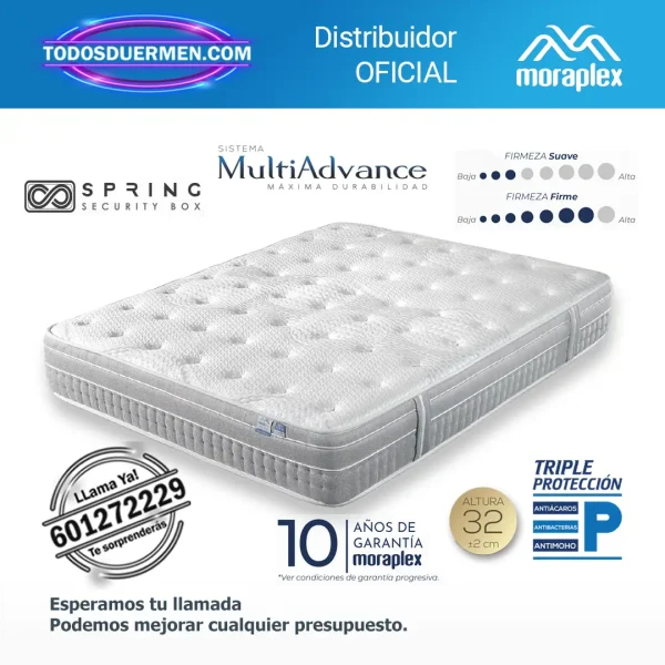 Colchon de Muelles Ensacados Moraplex Naturfresh Duo - Todosduermen.com