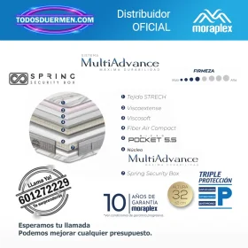 Colchon de Muelles Ensacados Moraplex Versalles - Todosduermen.com
