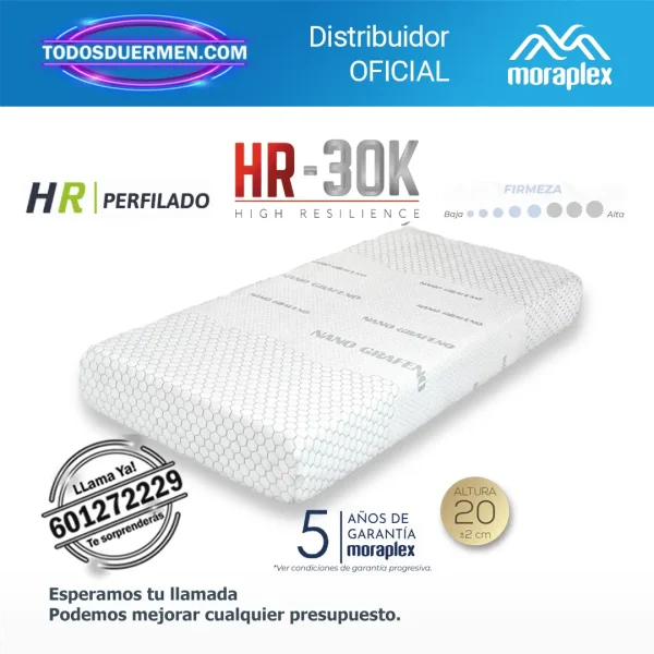 Colchón Sin Muelles HR Moraplex Anatomic Grafeno - Todosduermen.com