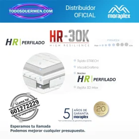 Colchón Sin Muelles HR Moraplex Anatomic Grafeno - Todosduermen.com