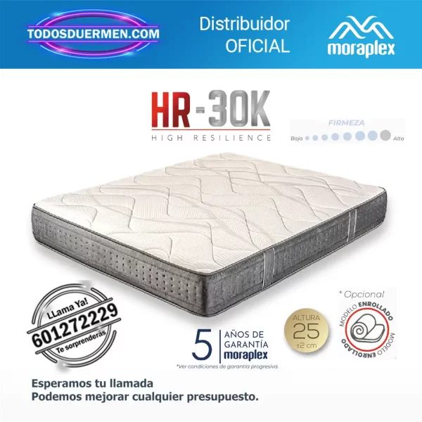 Colchón sin Muelles HR-30K Moraplex Natura 2.0 - Todosduermen.com — Distribuidores Oficiales Moraplex