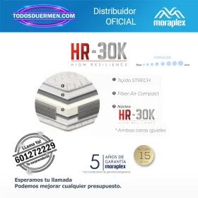 Colchón sin Muelles HR-30K Moraplex Ortopedic - Todosduermen.com