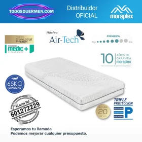 Colchón Viscoelástico Moraplex Airflexy V-20 - Todosduermen.com