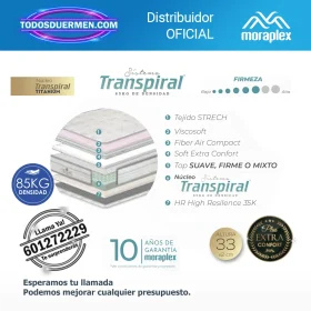 Colchón Viscoelástico Moraplex Thermoadapta S6 - Todosduermen.com