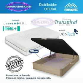 Pack Airflexy V-20 + Canapé Forte con viscoelástica avanzada y diseño funcional.