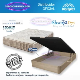 Pack Colchón Denver Exylon Doble Topper con Canapé Forte: descanso de lujo y diseño funcional.