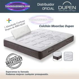 Colchones de muelles MoonSac Dupen 27 cm con visco y almohada carbono de regalo