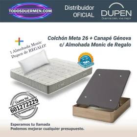 Colchones Viscoelasticos Meta 26 Dupen con Canape Abatible y almohada Monic de regalo