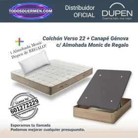 Colchones de Muelles Ensacados Verso 22 Dupen con Canape Abatible Genova y almohada Monic de regalo